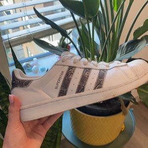 Gently Used Snakeskin Adidas Superstars